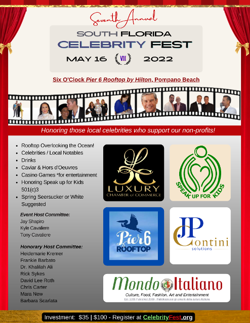 7th Annual South Florida Celebrity Fest with Speak up for Kids