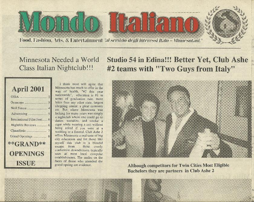 Mondo Italiano April 2001 - Italian Nightclubs Edition