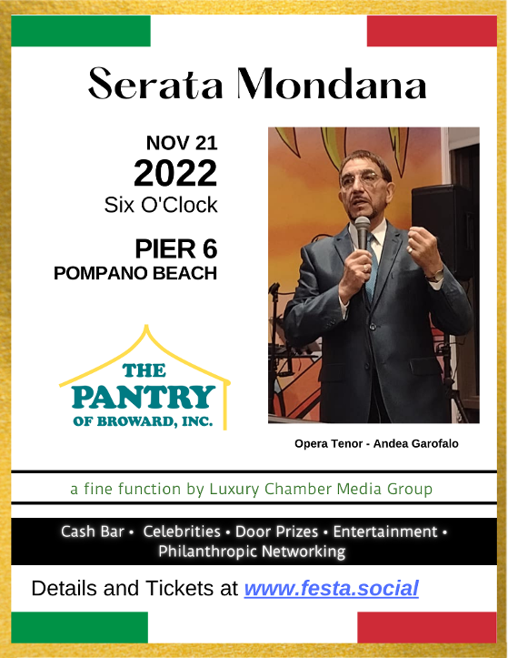 Serata Mondana 2022 - Florida, USA - Opera Legend Andrea Garofalo